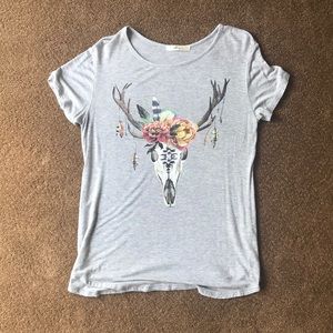 Deer Skull Floral Shirt